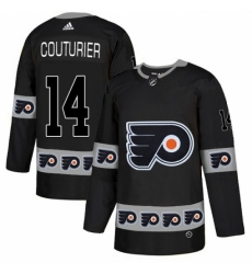Men's Adidas Philadelphia Flyers #14 Sean Couturier Authentic Black Team Logo Fashion NHL Jersey