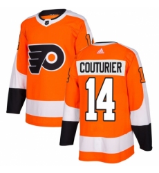 Men's Adidas Philadelphia Flyers #14 Sean Couturier Authentic Orange Home NHL Jersey