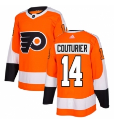 Men's Adidas Philadelphia Flyers #14 Sean Couturier Premier Orange Home NHL Jersey
