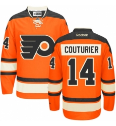 Men's Reebok Philadelphia Flyers #14 Sean Couturier Premier Orange New Third NHL Jersey