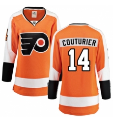 Women's Philadelphia Flyers #14 Sean Couturier Fanatics Branded Orange Home Breakaway NHL Jersey