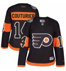 Women's Reebok Philadelphia Flyers #14 Sean Couturier Authentic Black 2017 Stadium Series NHL Jersey