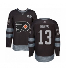 Men's Philadelphia Flyers #13 Kevin Hayes Authentic Black 1917-2017 100th Anniversary Hockey Jersey