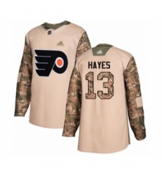 Men's Philadelphia Flyers #13 Kevin Hayes Authentic Camo Veterans Day Practice Hockey Jersey