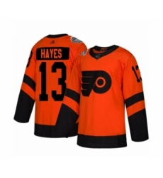 Men's Philadelphia Flyers #13 Kevin Hayes Authentic Orange 2019 Stadium Series Hockey Jersey