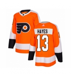 Men's Philadelphia Flyers #13 Kevin Hayes Authentic Orange Home Hockey Jersey