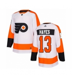 Men's Philadelphia Flyers #13 Kevin Hayes Authentic White Away Hockey Jersey