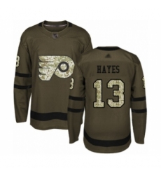 Youth Philadelphia Flyers #13 Kevin Hayes Authentic Green Salute to Service Hockey Jersey