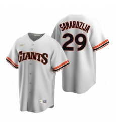 Men's Nike San Francisco Giants #29 Jeff Samardzija White Cooperstown Collection Home Stitched Baseball Jersey