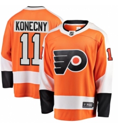 Men's Philadelphia Flyers #11 Travis Konecny Fanatics Branded Orange Home Breakaway NHL Jersey
