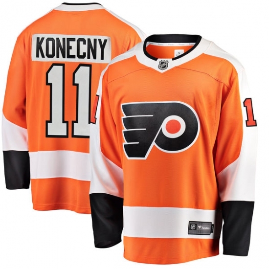 Men's Philadelphia Flyers #11 Travis Konecny Fanatics Branded Orange Home Breakaway NHL Jersey Men's Philadelphia Flyers #11 Travis Konecny Fanatics Branded Orange Home Breakaway NHL Jersey
