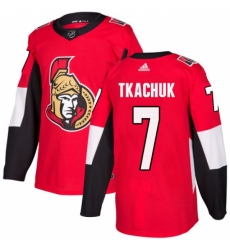 Men's Adidas Ottawa Senators #7 Brady Tkachuk Premier Red Home NHL Jersey