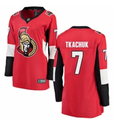 Women's Ottawa Senators #7 Brady Tkachuk Fanatics Branded Red Home Breakaway NHL Jersey