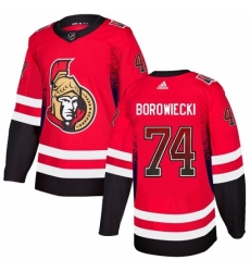 Men's Adidas Ottawa Senators #74 Mark Borowiecki Authentic Red Drift Fashion NHL Jersey