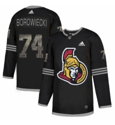 Men's Adidas Ottawa Senators #74 Mark Borowiecki Black Authentic Classic Stitched NHL Jersey