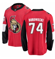 Men's Ottawa Senators #74 Mark Borowiecki Fanatics Branded Red Home Breakaway NHL Jersey