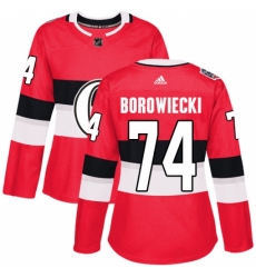 Women's Adidas Ottawa Senators #74 Mark Borowiecki Authentic Red 2017 100 Classic NHL Jersey