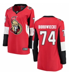 Women's Ottawa Senators #74 Mark Borowiecki Fanatics Branded Red Home Breakaway NHL Jersey