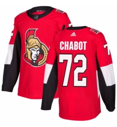 Men's Adidas Ottawa Senators #72 Thomas Chabot Authentic Red Home NHL Jersey