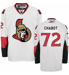 Men's Reebok Ottawa Senators #72 Thomas Chabot Authentic White Away NHL Jersey