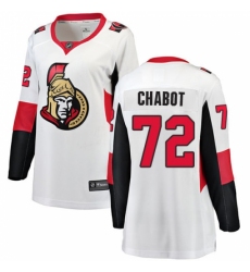 Women's Ottawa Senators #72 Thomas Chabot Fanatics Branded White Away Breakaway NHL Jersey