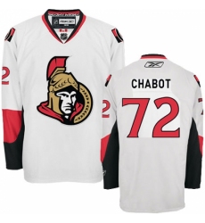 Women's Reebok Ottawa Senators #72 Thomas Chabot Authentic White Away NHL Jersey