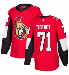 Men's Adidas Ottawa Senators #71 Chris Tierney Premier Red Home NHL Jersey