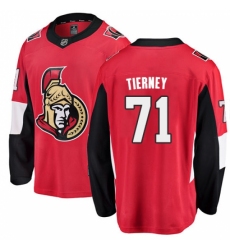 Men's Ottawa Senators #71 Chris Tierney Fanatics Branded Red Home Breakaway NHL Jersey