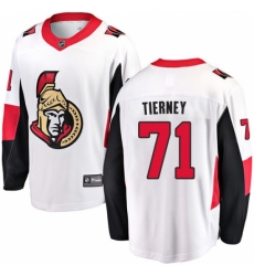 Men's Ottawa Senators #71 Chris Tierney Fanatics Branded White Away Breakaway NHL Jersey
