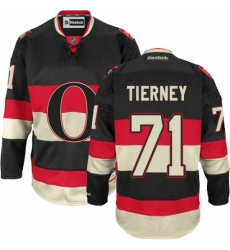 Women's Reebok Ottawa Senators #71 Chris Tierney Authentic Black Third NHL Jersey