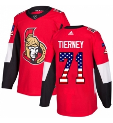 Youth Adidas Ottawa Senators #71 Chris Tierney Authentic Red USA Flag Fashion NHL Jersey