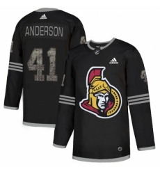 Men's Adidas Ottawa Senators #41 Craig Anderson Black Authentic Classic Stitched NHL Jersey