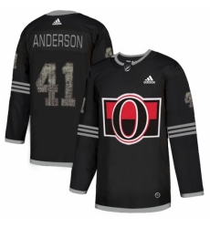 Men's Adidas Ottawa Senators #41 Craig Anderson Black_1 Authentic Classic Stitched NHL Jersey