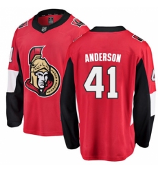 Men's Ottawa Senators #41 Craig Anderson Fanatics Branded Red Home Breakaway NHL Jersey