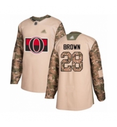 Men's Ottawa Senators #28 Connor Brown Authentic Camo Veterans Day Practice Hockey Jersey