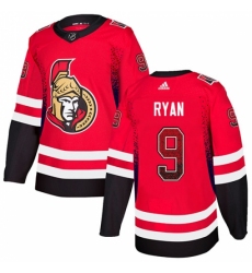 Men's Adidas Ottawa Senators #9 Bobby Ryan Authentic Red Drift Fashion NHL Jersey
