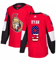 Men's Adidas Ottawa Senators #9 Bobby Ryan Authentic Red USA Flag Fashion NHL Jersey