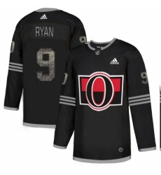 Men's Adidas Ottawa Senators #9 Bobby Ryan Black_1 Authentic Classic Stitched NHL Jersey