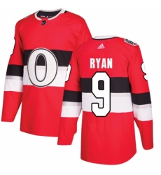 Youth Adidas Ottawa Senators #9 Bobby Ryan Authentic Red 2017 100 Classic NHL Jersey