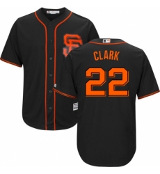 Youth Majestic San Francisco Giants #22 Will Clark Replica Black Alternate Cool Base MLB Jersey