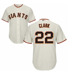 Youth Majestic San Francisco Giants #22 Will Clark Replica Cream Home Cool Base MLB Jersey