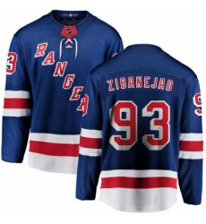 Youth New York Rangers #93 Mika Zibanejad Fanatics Branded Royal Blue Home Breakaway NHL Jersey
