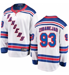 Youth New York Rangers #93 Mika Zibanejad Fanatics Branded White Away Breakaway NHL Jersey