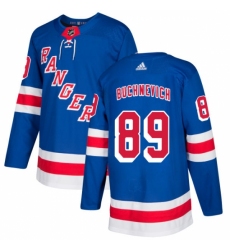 Men's Adidas New York Rangers #89 Pavel Buchnevich Authentic Royal Blue Home NHL Jersey