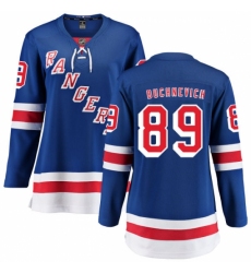 Women's New York Rangers #89 Pavel Buchnevich Fanatics Branded Royal Blue Home Breakaway NHL Jersey