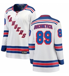 Women's New York Rangers #89 Pavel Buchnevich Fanatics Branded White Away Breakaway NHL Jersey
