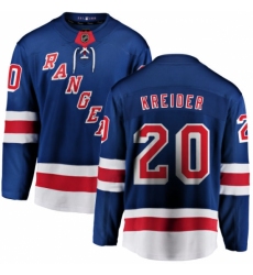 Men's New York Rangers #20 Chris Kreider Fanatics Branded Royal Blue Home Breakaway NHL Jersey
