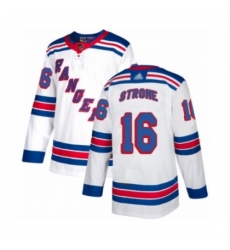 Men's New York Rangers #16 Ryan Strome Authentic White Away Hockey Jersey