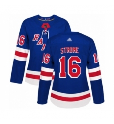 Women's New York Rangers #16 Ryan Strome Authentic Royal Blue Home Hockey Jersey