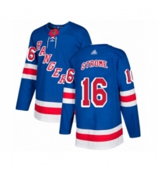 Youth New York Rangers #16 Ryan Strome Authentic Royal Blue Home Hockey Jersey